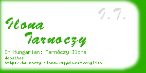 ilona tarnoczy business card